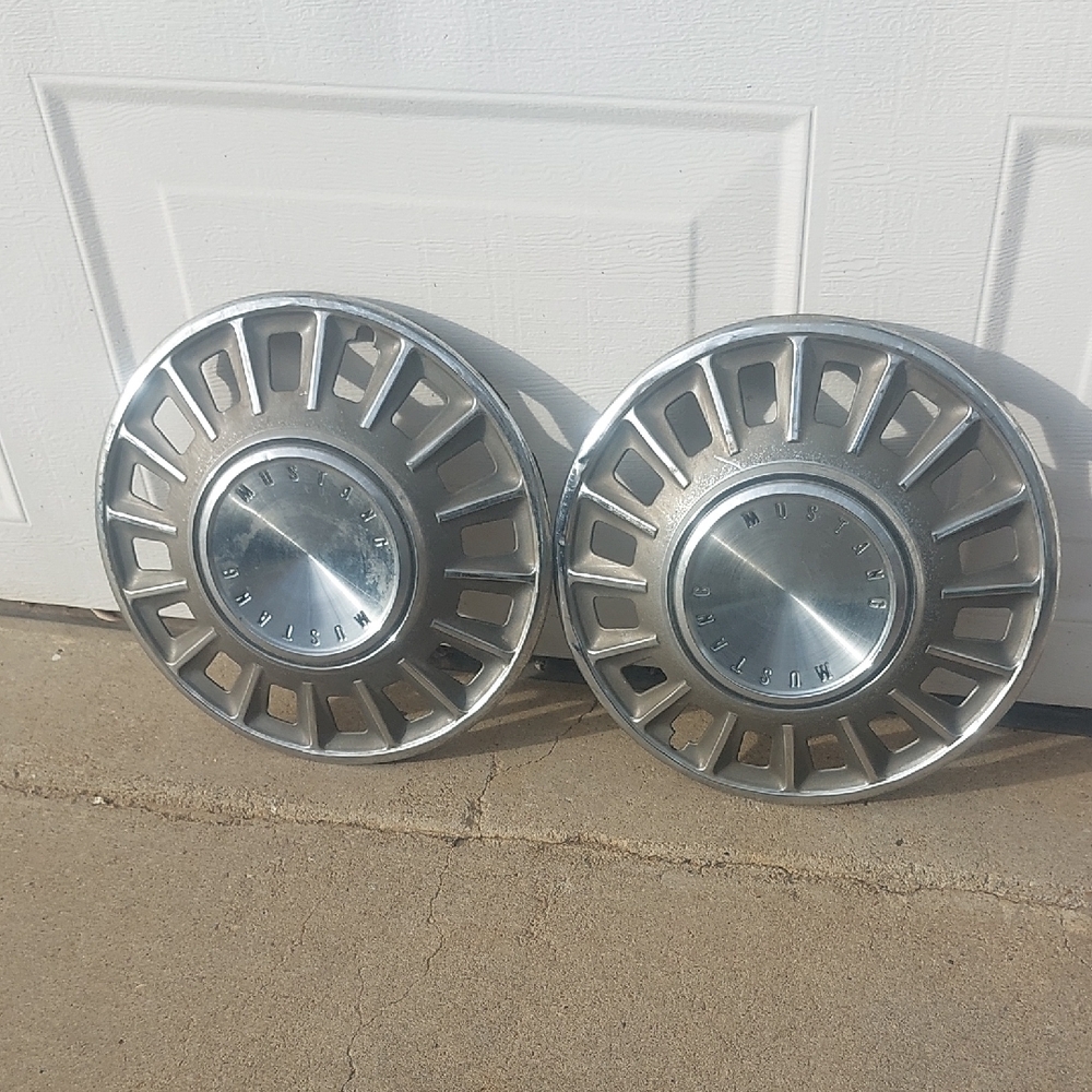 Set of 2 1968 Mustang Hubcaps